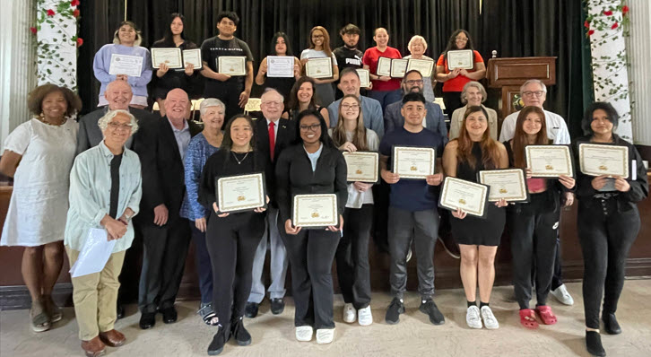 Students and with the scholarships they won!